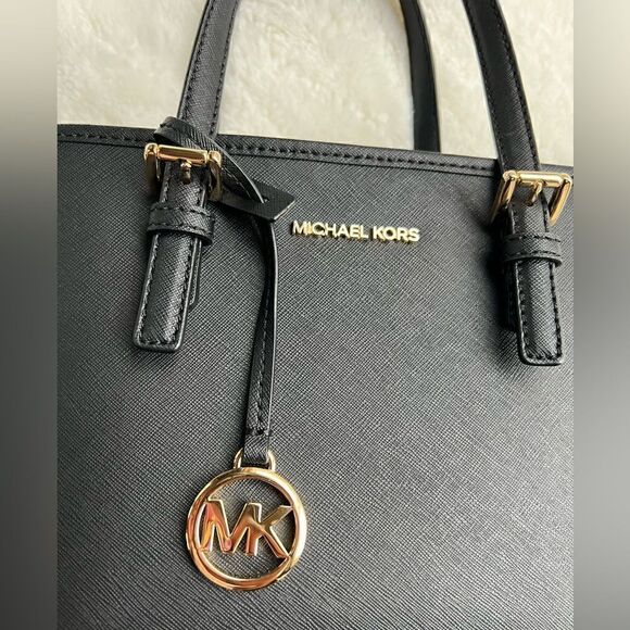 Michael Kors Jet Set Travel Extra-Small Saffiano Leather Top-Zip Tote Bag - Picture 3 of 16